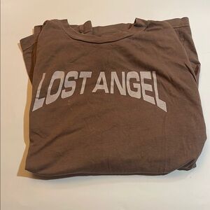 Forever 21 Brown 'Lost Angel' Long Sleeve Tee